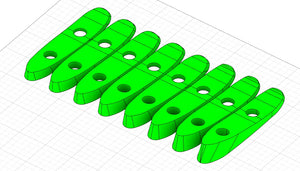 Eight Stab fins for the Conical mast