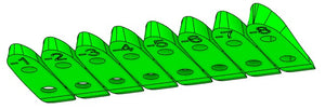 Eight Stab fins for the Conical mast